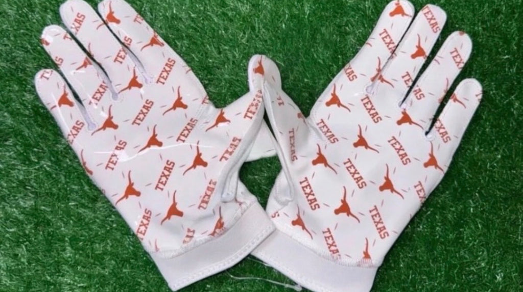 Texas football gloves