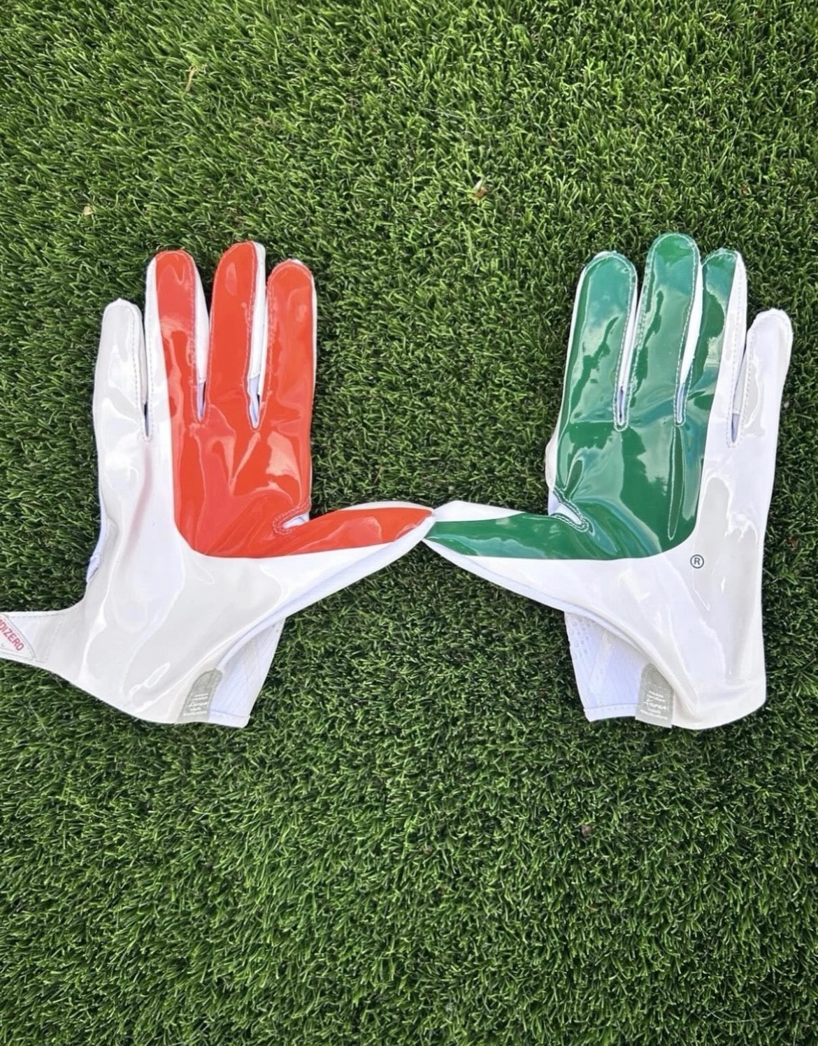 University of Miami football gloves